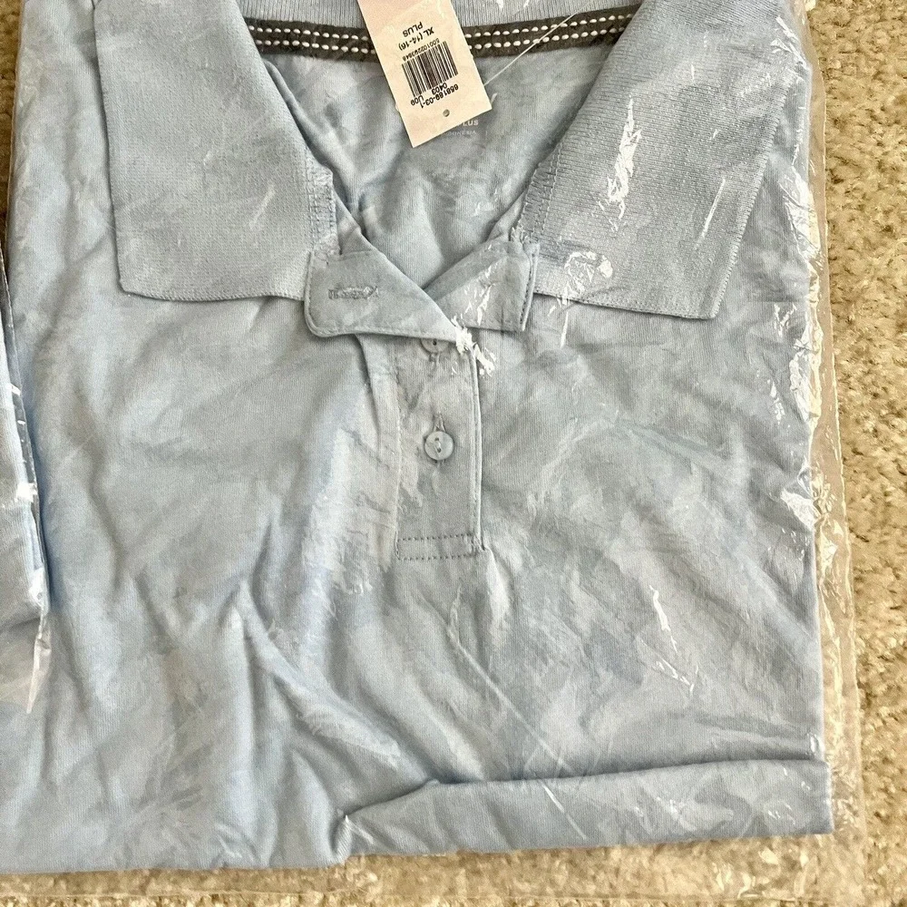 Lot 4 OLD NAVY Girls X-Large 14-16 Plus Polo Shirt Short Sleeve Navy & Baby Blue